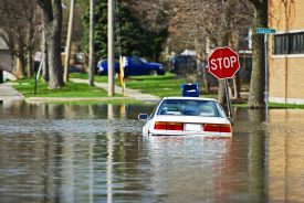 car in a flood